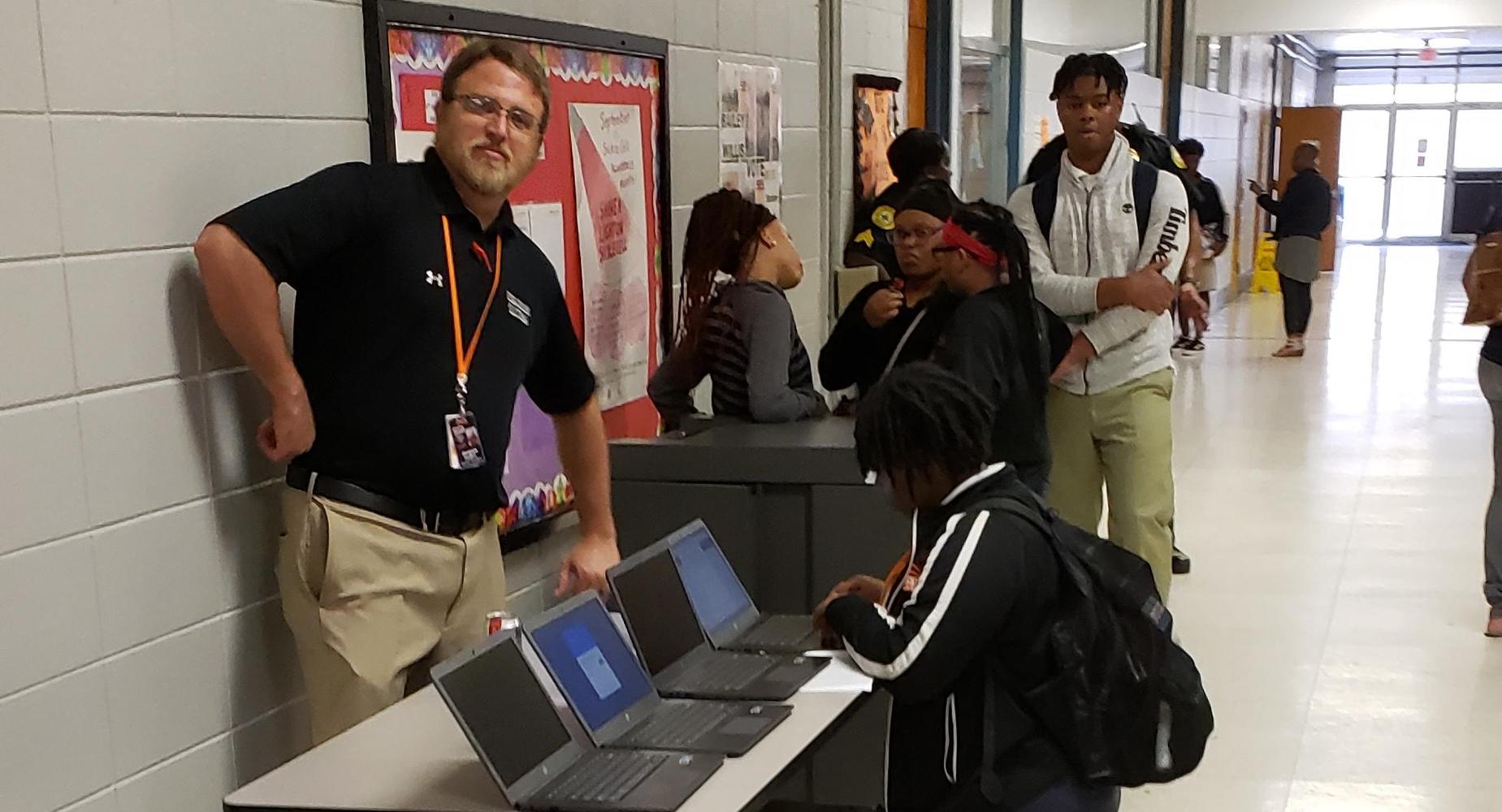 Students vote for Student Council through online voting.