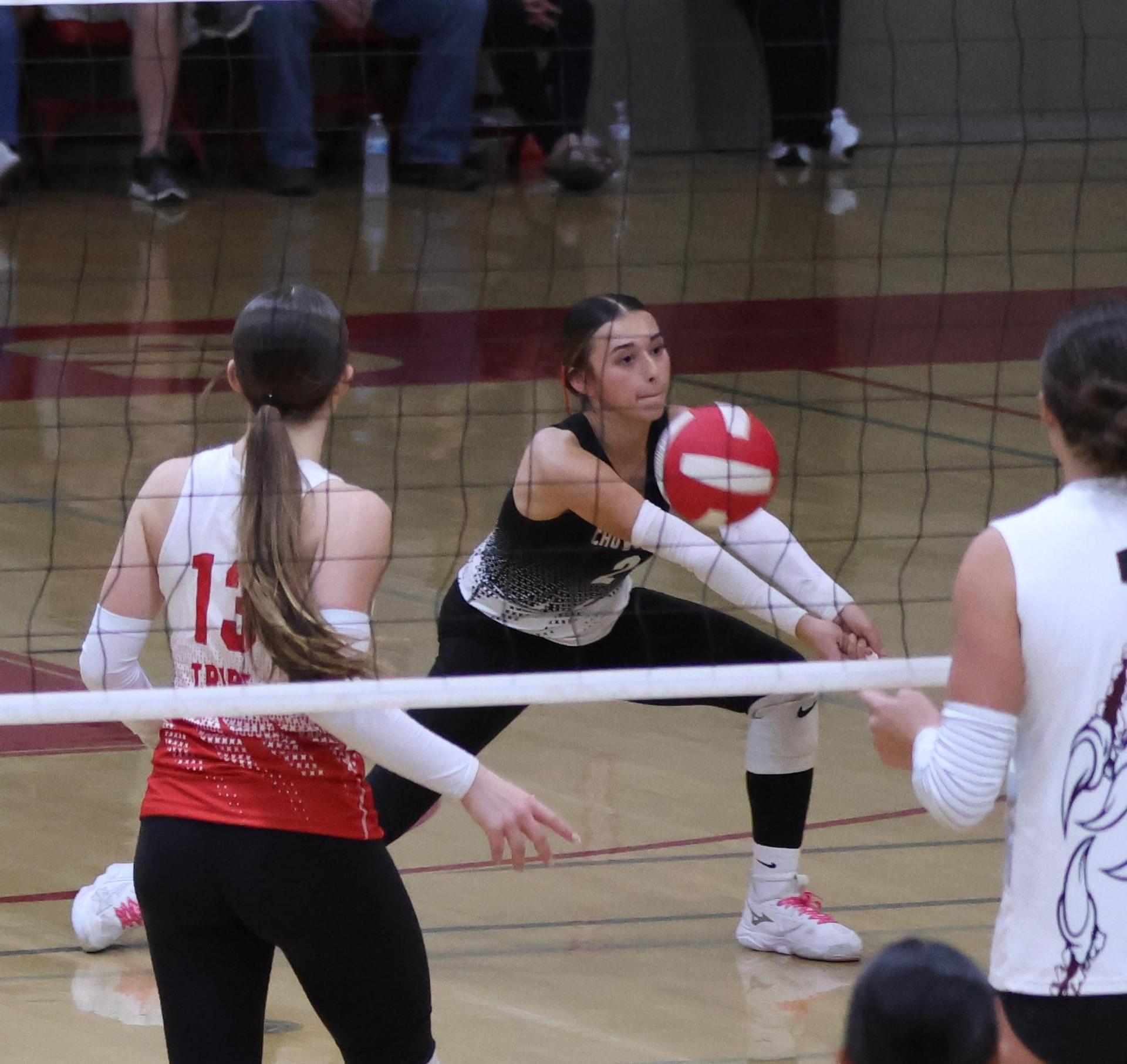 Varsity Volleyball playing vs. Fresno Christian 2