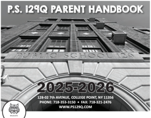Picture of the Cover of the PS 129Q Parent Handbook and Calendar