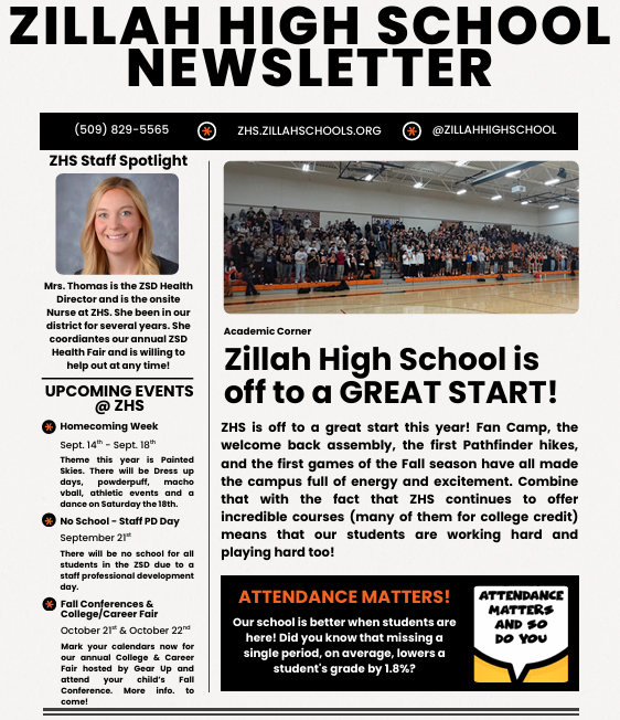 ZHS Newsletter 2026-2027 Vol. 1 Featured Photo