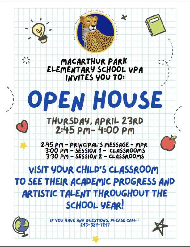 Open House flyer