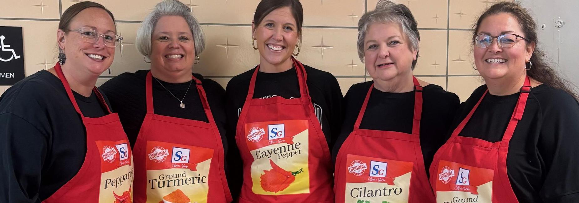 4th grade teachers dressed as Spices for Halloween.