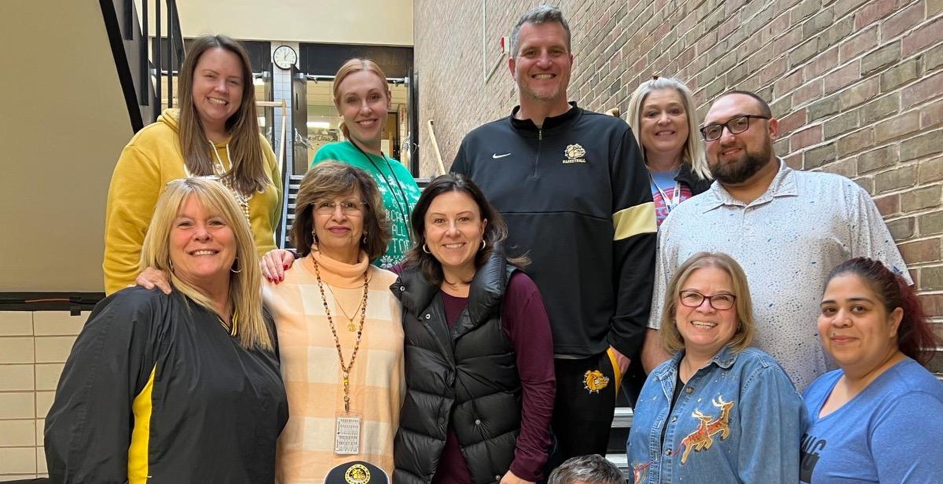 Richards Principal Dr. Mike Jacobson walked 24 hours on New Year's Day to raise money for college scholarships. Many Bulldogs joined him.