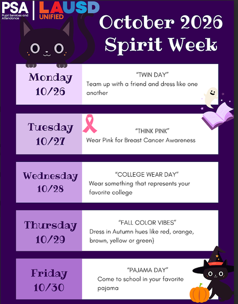 October Spirit Week