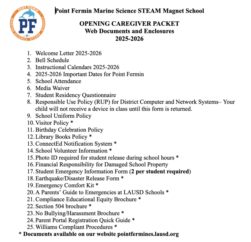 List of packet items
