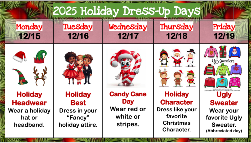 Holiday dress up days