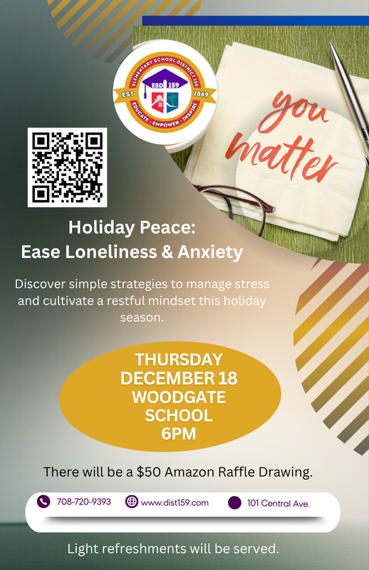 Holiday Peace: Ease Loneliness & Anxiety December 18th @ Woodgate School 6pm