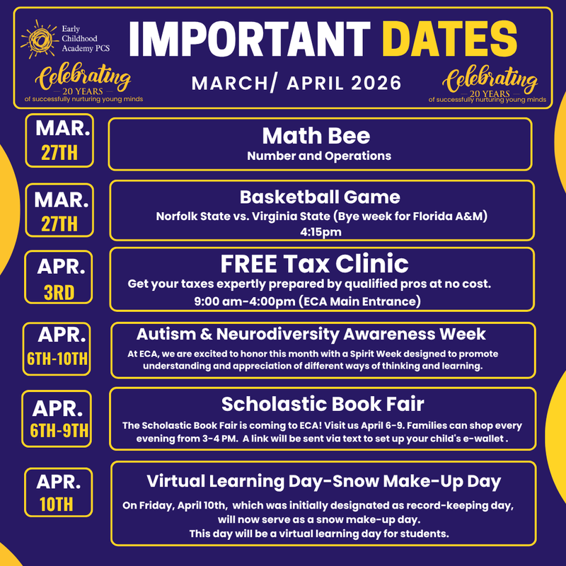 Weekly Guide to Key Dates & Events Featured Photo