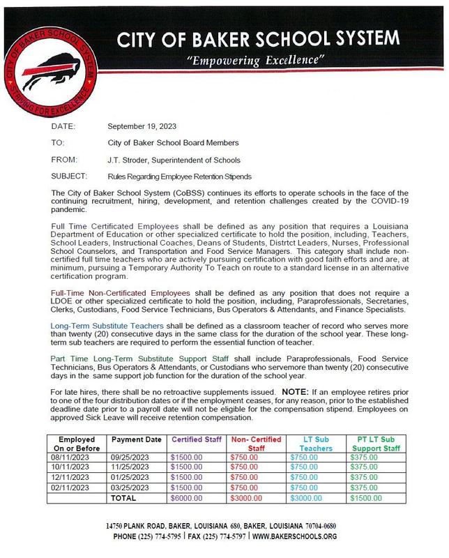 City of Baker School District