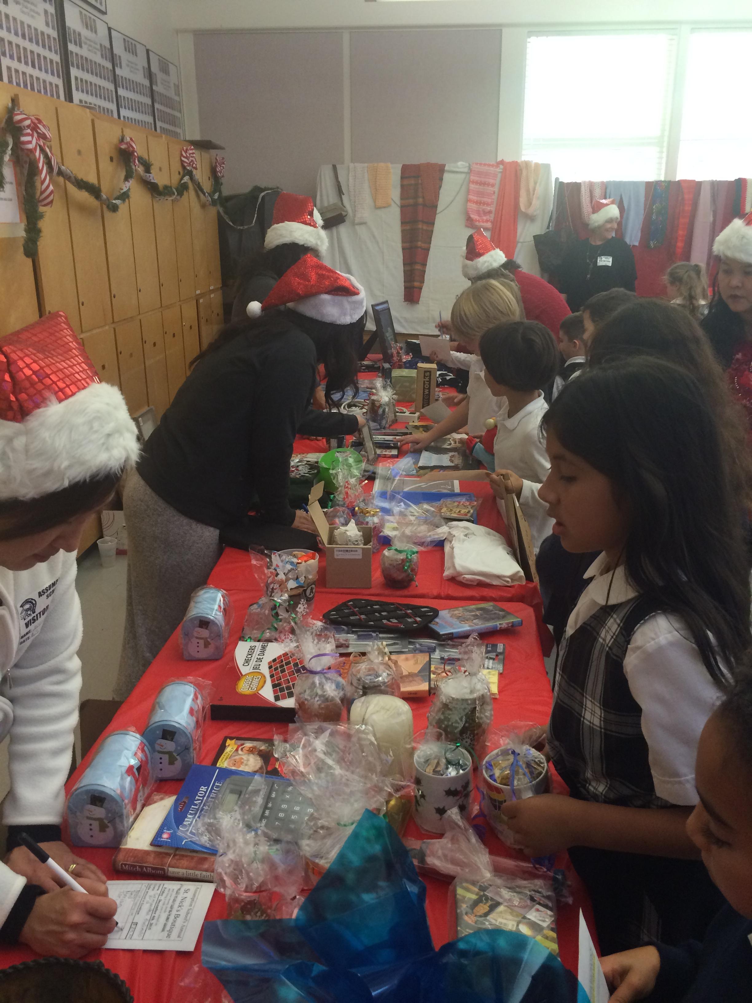Children shopping at St. Nick's Boutique