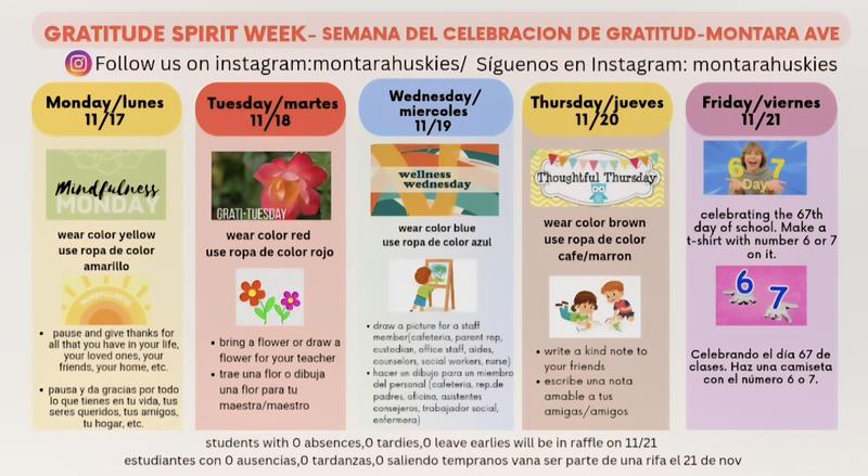 Gratitude Spirit Week