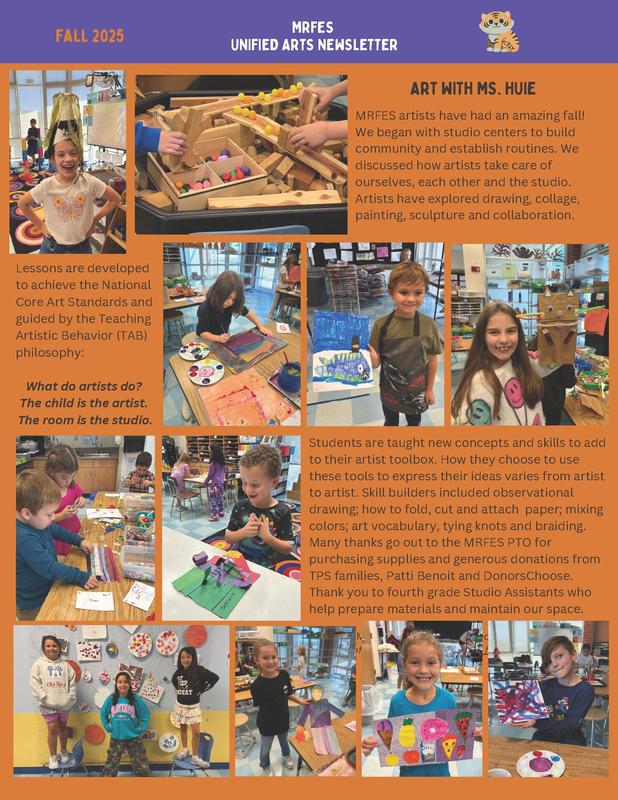 MRFES Unified Arts Newsletter