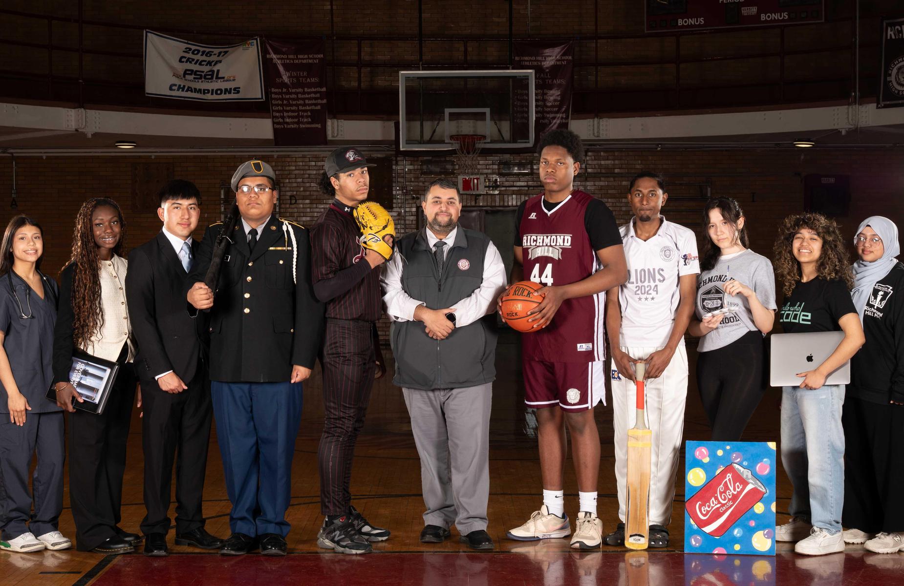 Group picture of students and Principal