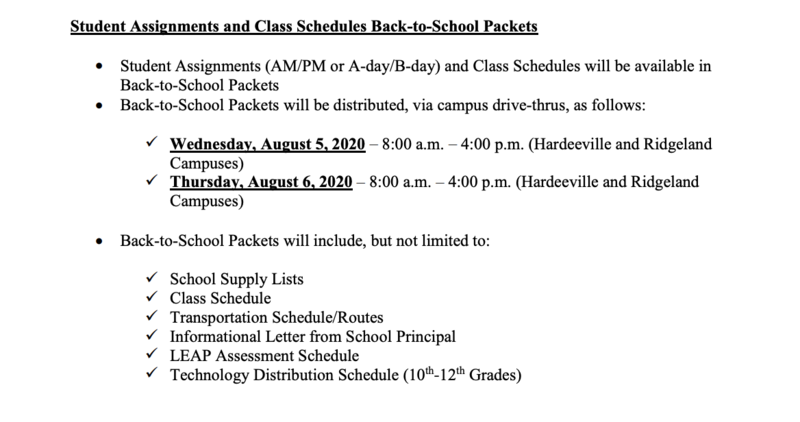 Back to school drive through