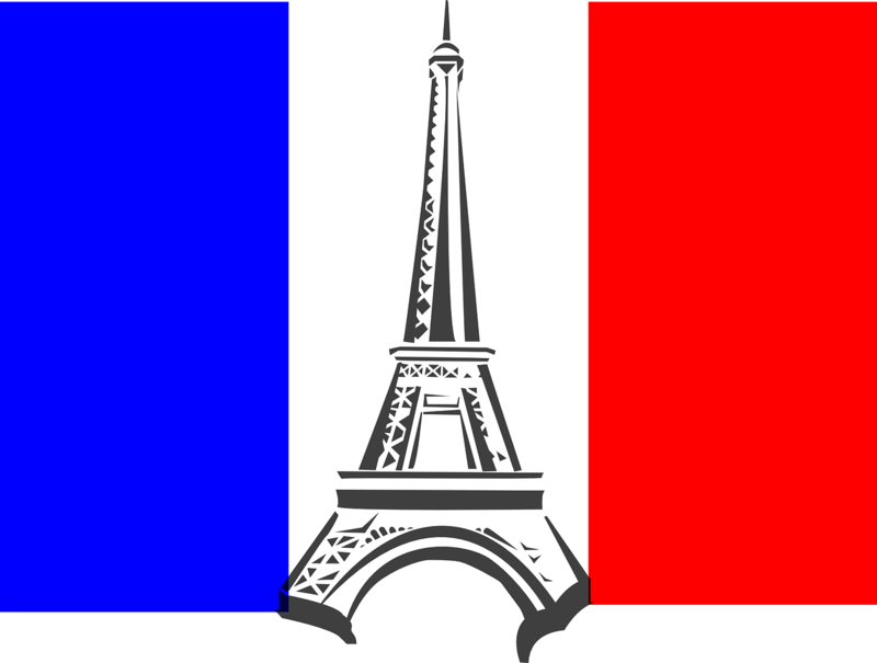 French flag with Eiffel Tower
