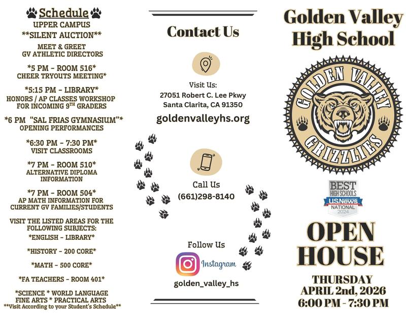 GV Open House - Thursday, April 2nd Featured Photo