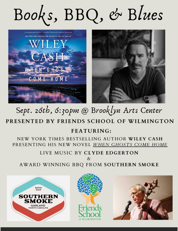 Books, BBQ, & Blues featuring Wiley Cash, Clyde Edgerton, and Southern Smoke BBQ Featured Photo