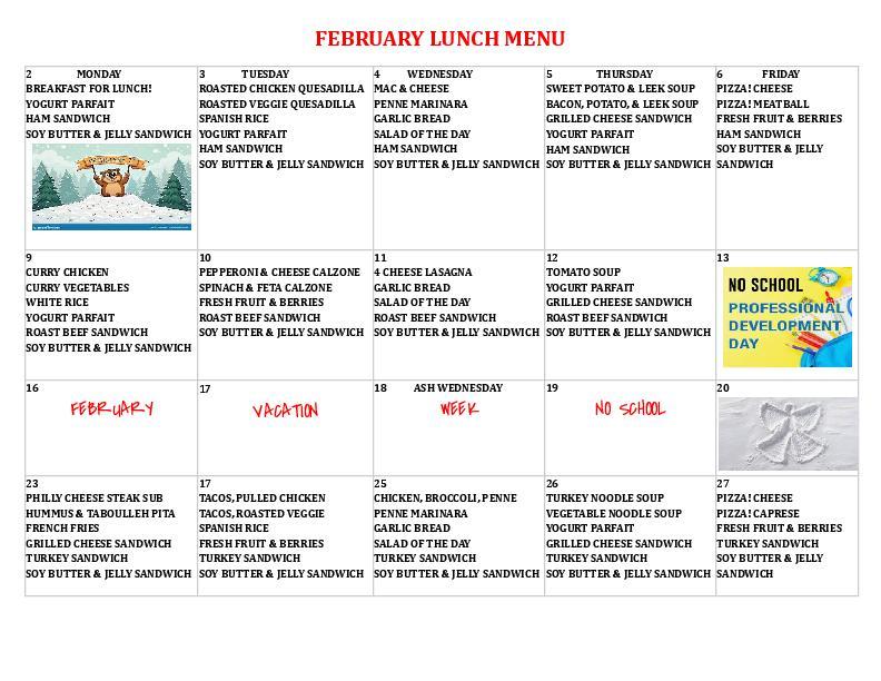Feb Menu