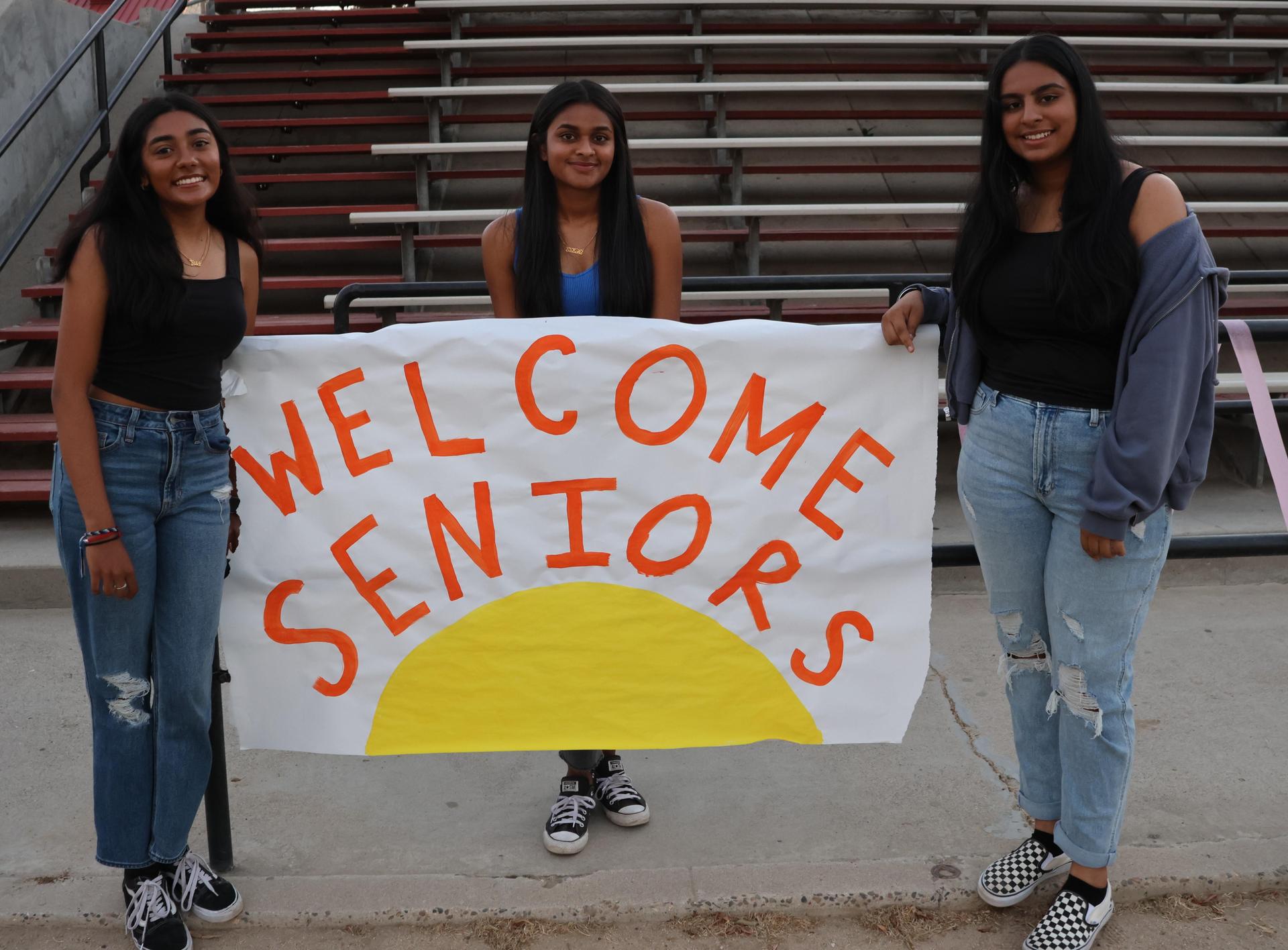 seniors and staff enjoying senior sunrise