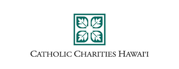 Catholic charities logo and wording