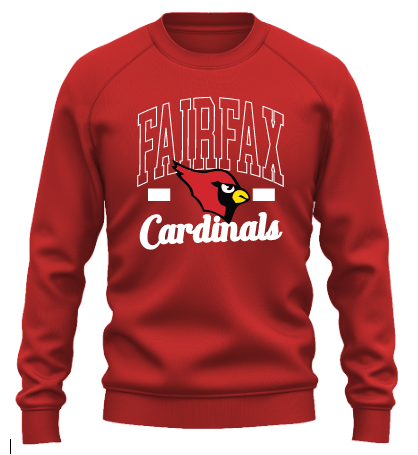 red fairfax cardinal sweatshirt