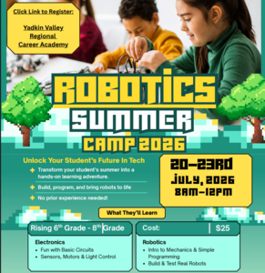 YVRCA Summer Robotics Camp Flyer