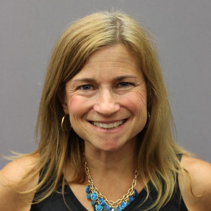 Smiling woman with brown hair