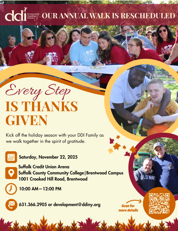 2025 Rescheduled Walk; fall-themed flyer