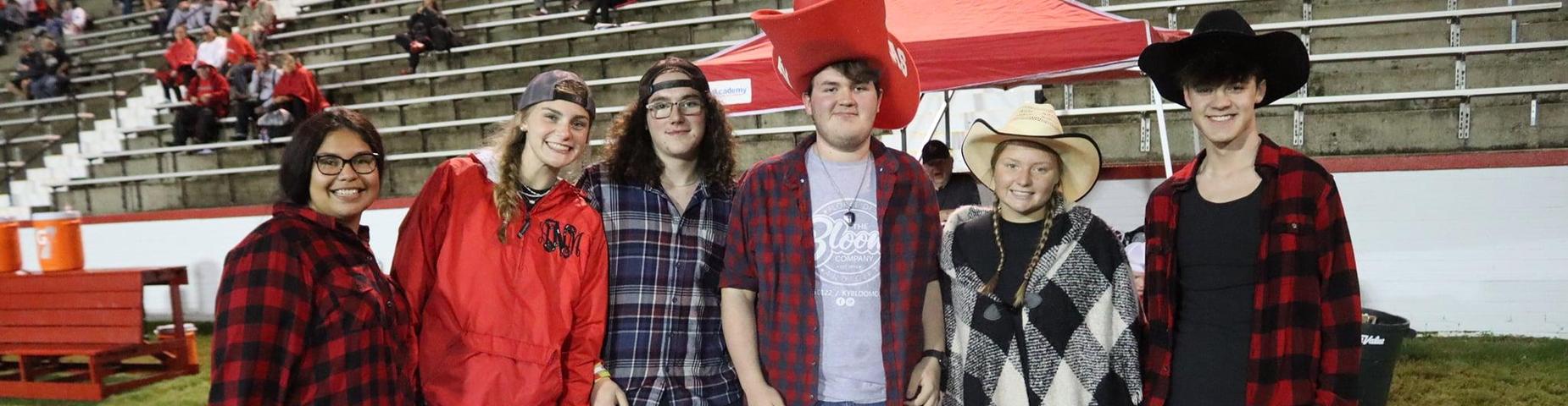 MHS students cheering on our football team at Homecoming game.
