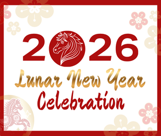 2026 Lunar New Year Celebration with red and gold accents