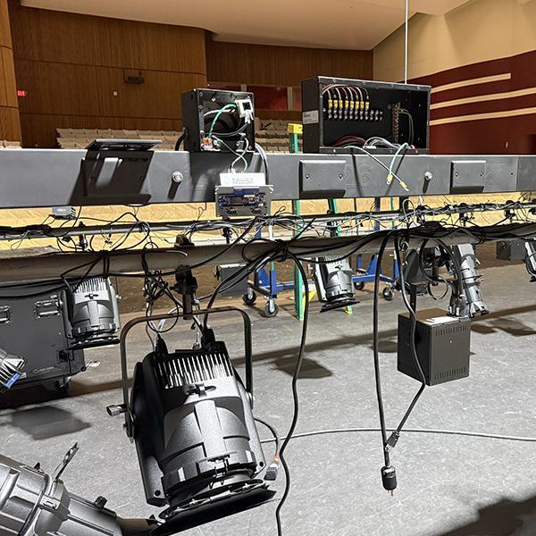 new lighting on the auditorium stage