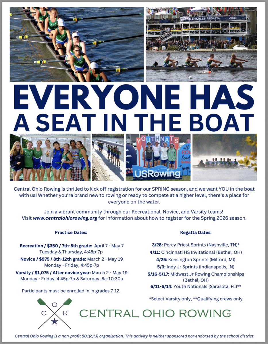 flyer with rowing information