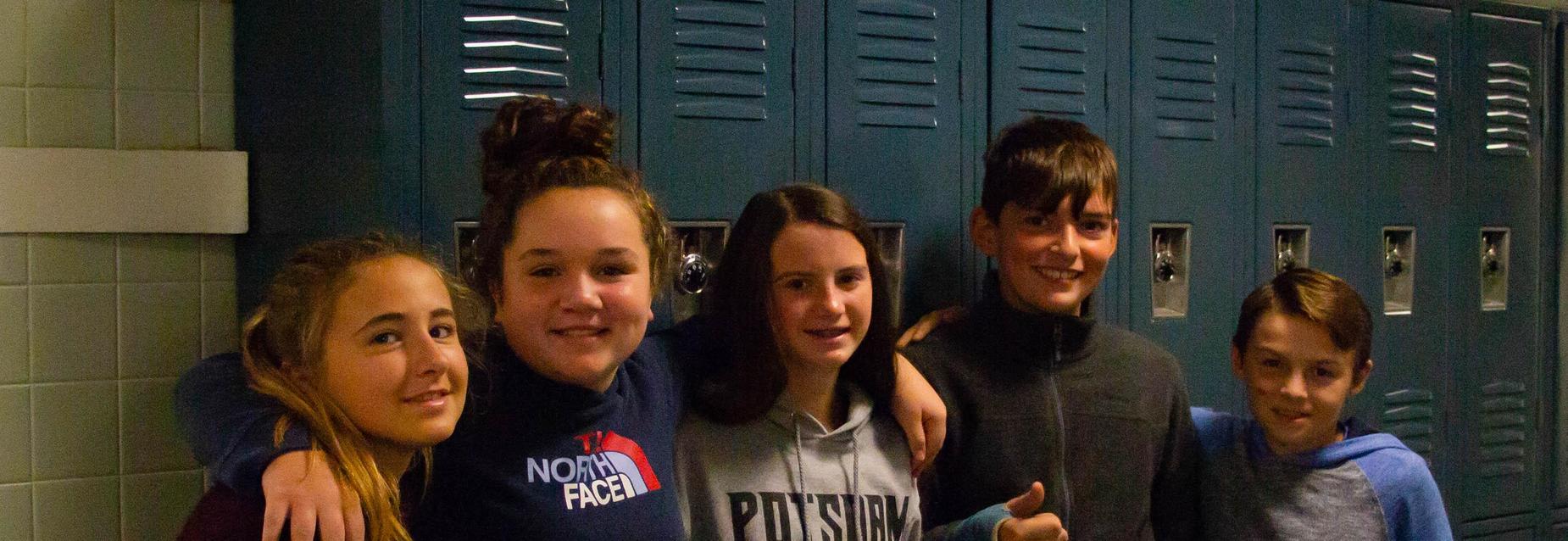 five junior high students
