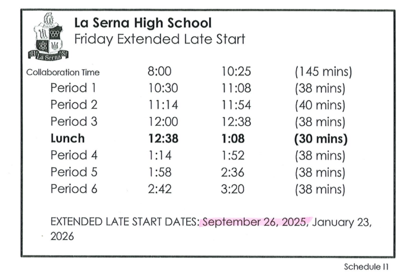 extended late start