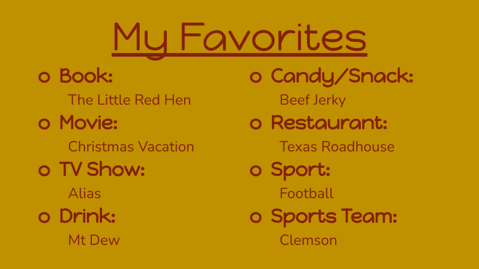 My Favorites