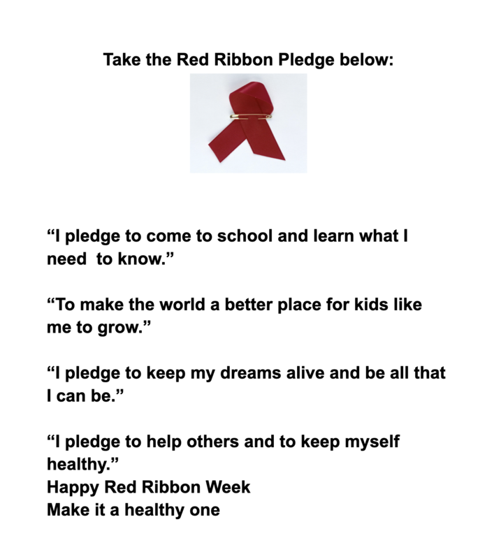 the Red Ribbon Week Pledge
