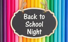 COlored pencils with text that says Back to School Night