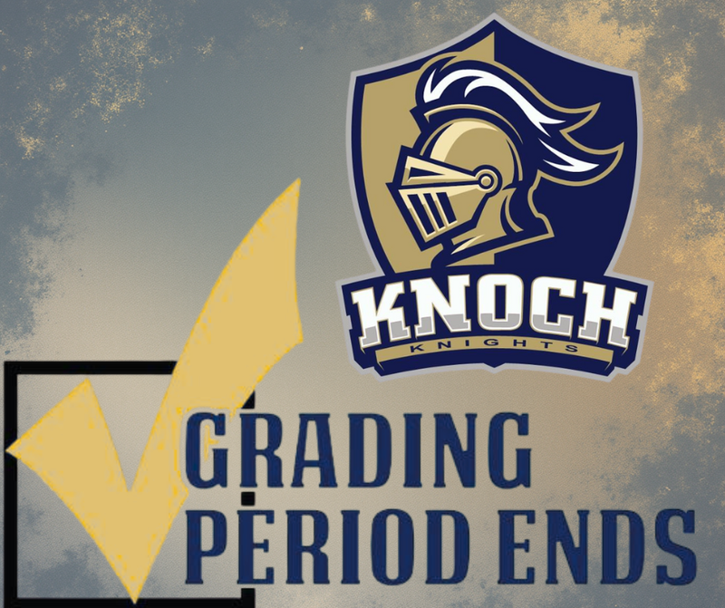 knoch logo with a large check mark that says grading period ends