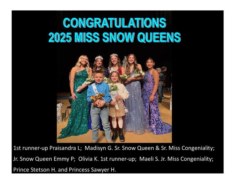 2025 Sr. and Jr. Snow Queen Winners
