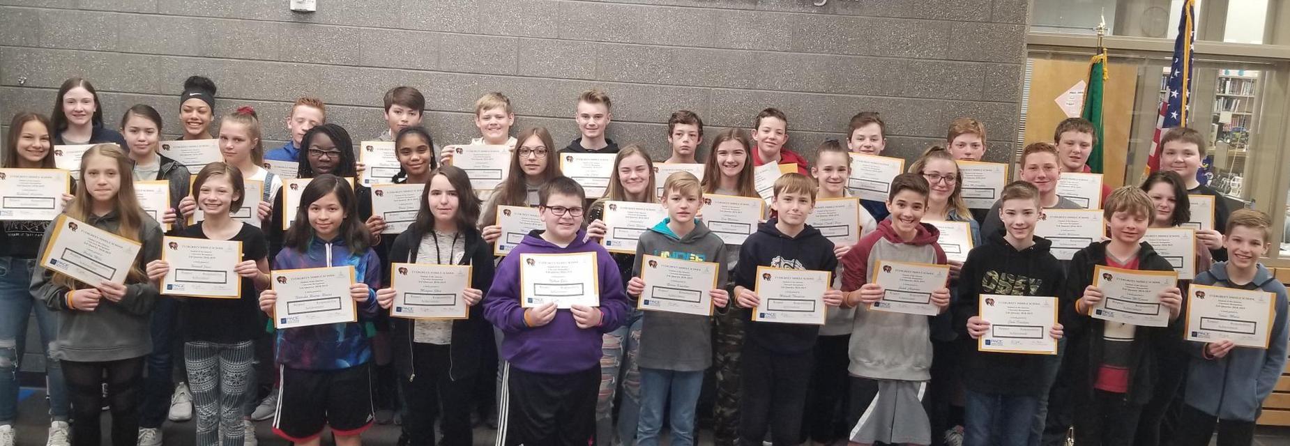 Students of the quarter 7th grade-3rd quarter