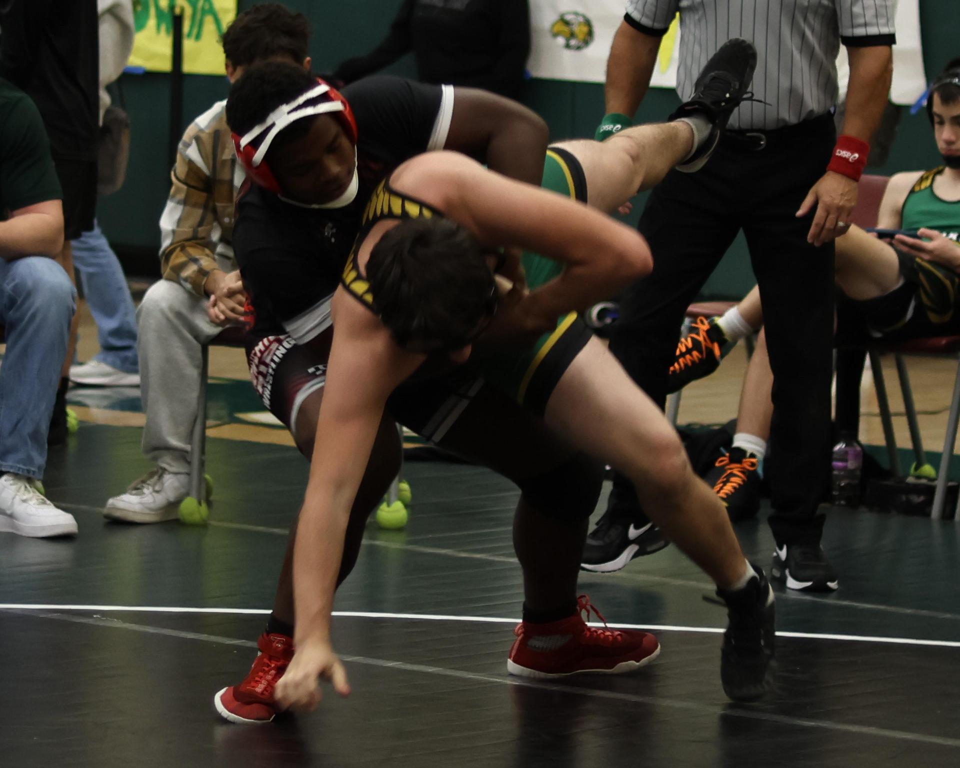 boys wrestling at liberty duals