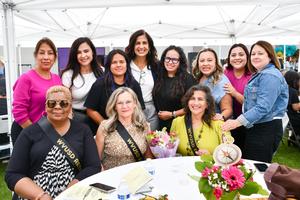 Members of the Childcare team pose together in celebration of their three retirees.