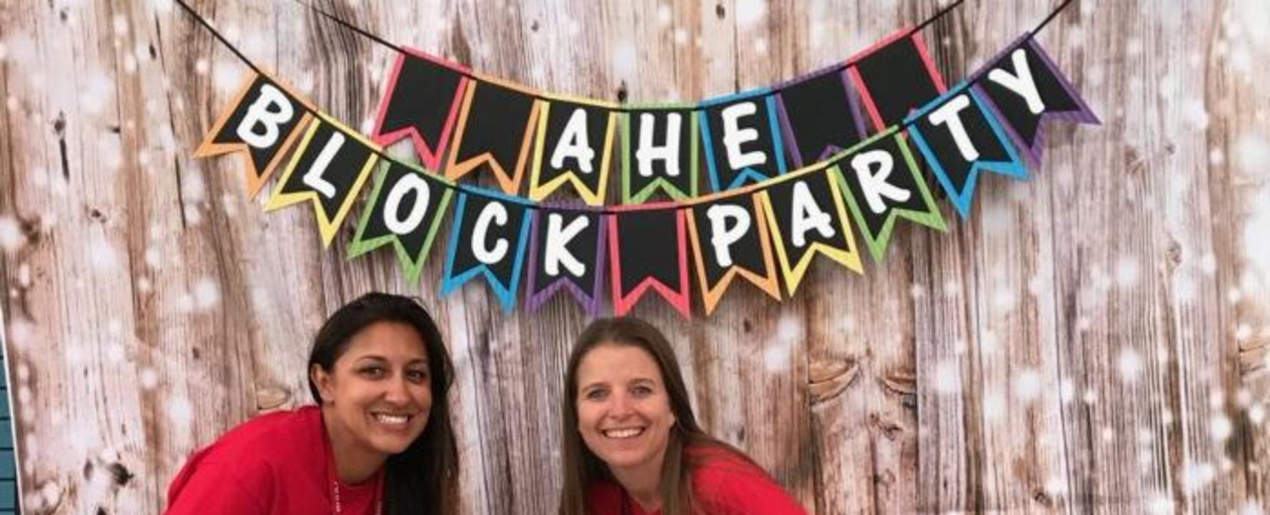 principals at AHE block party