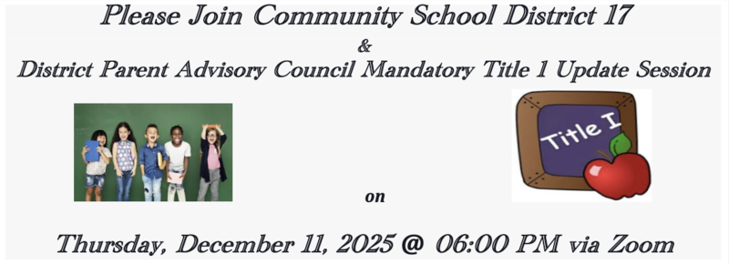 District 17 Title 1 Update Session