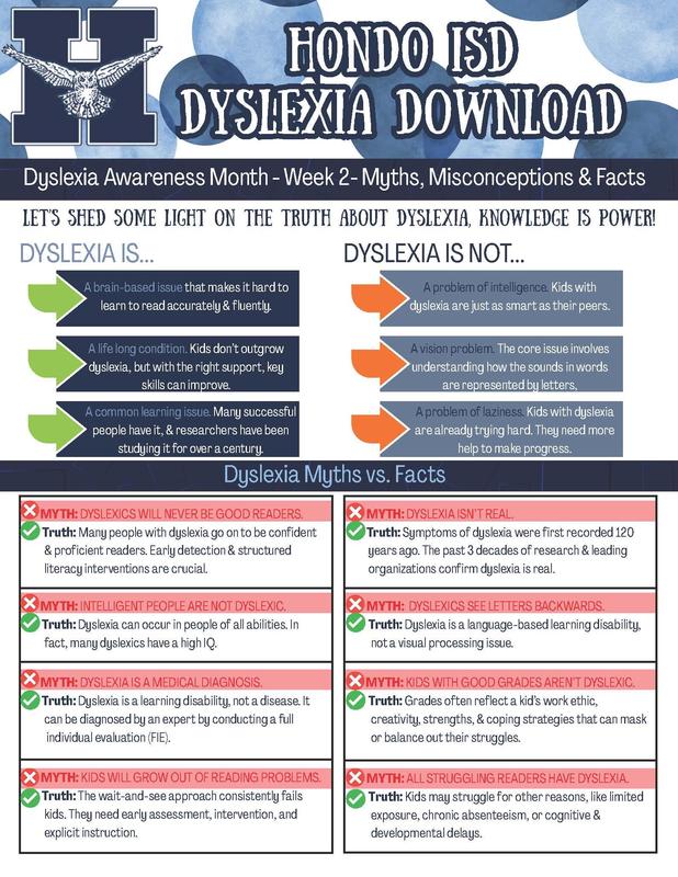 Page 1 of the Dyslexia flyer