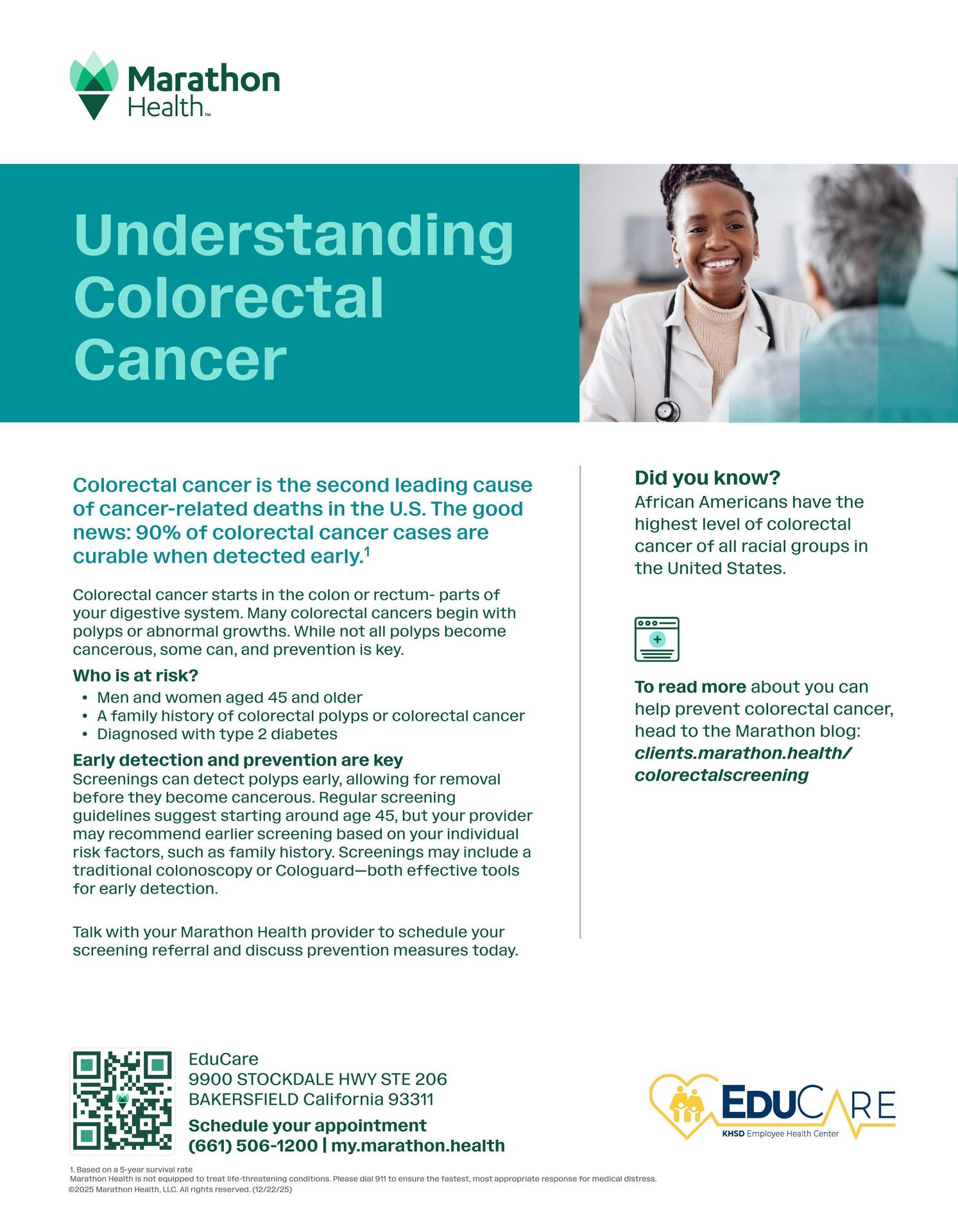 EduCare Colorectal Screening Flyer