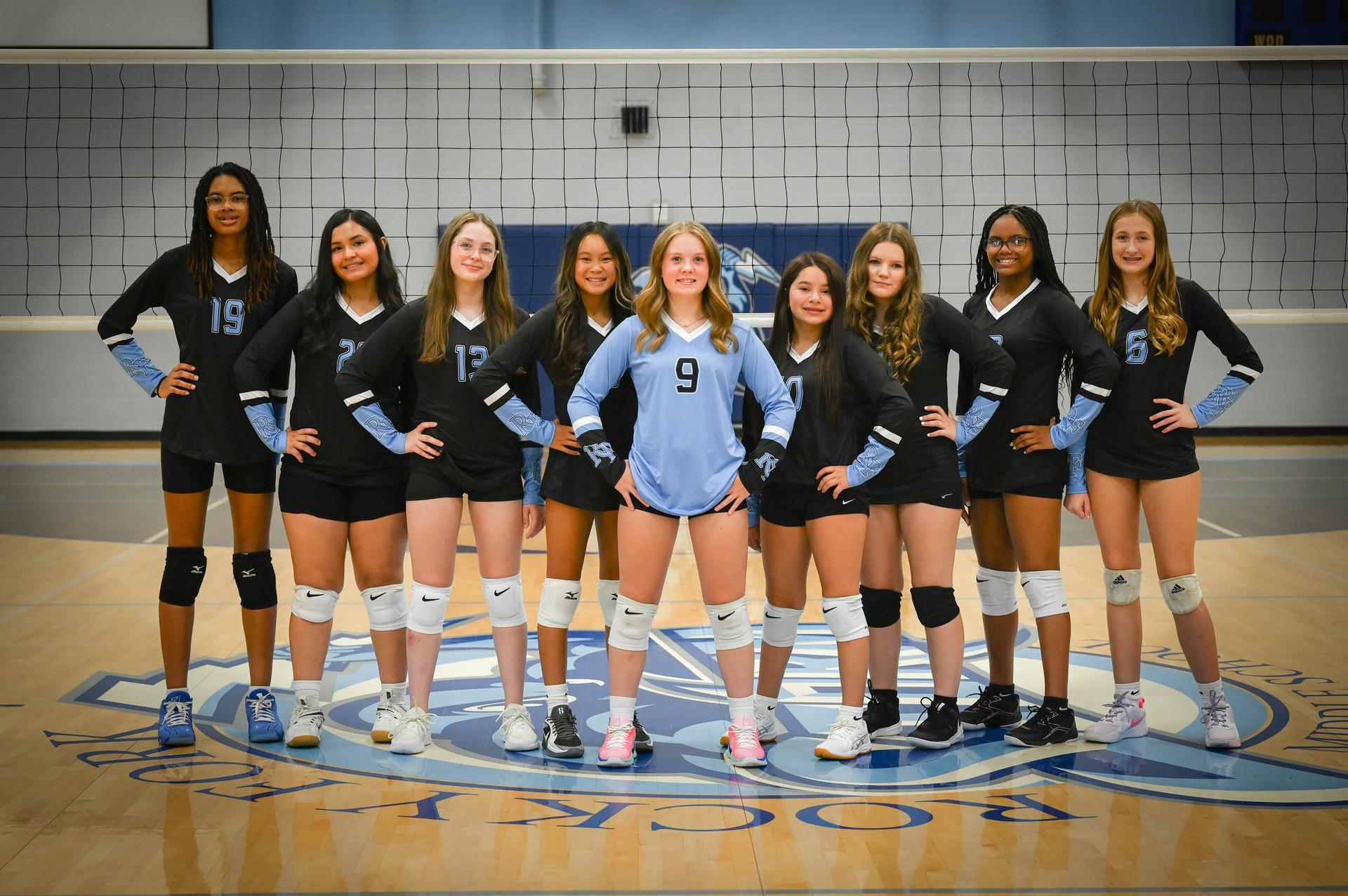 8th grade Storm Volleyball players