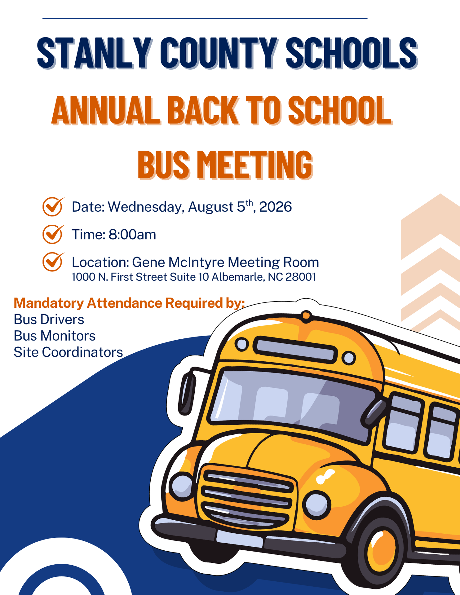 Back To School Bus Meeting 