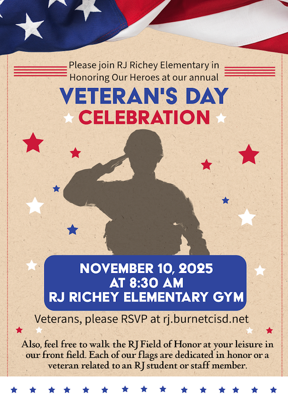 Veterans Day Celebration Nov 10, 2025 @ 8:30AM