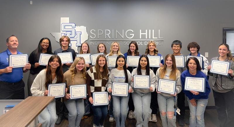 SHHS Students and Staff Recognized At November Board Meeting
